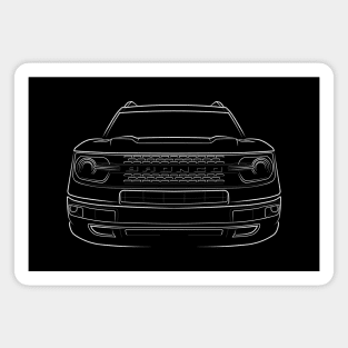 Ford Bronco Sport - front stencil, white Magnet